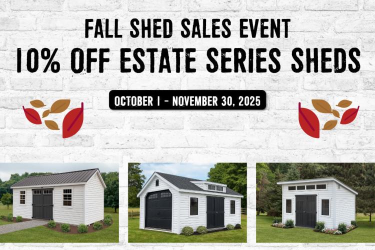 10% off vinyl sheds myerstown pa