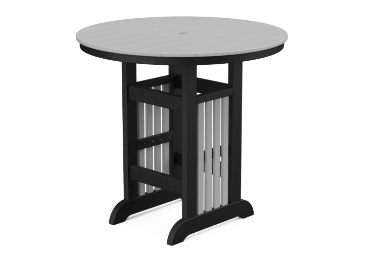 44" Farmhouse Round Mission Bar Table