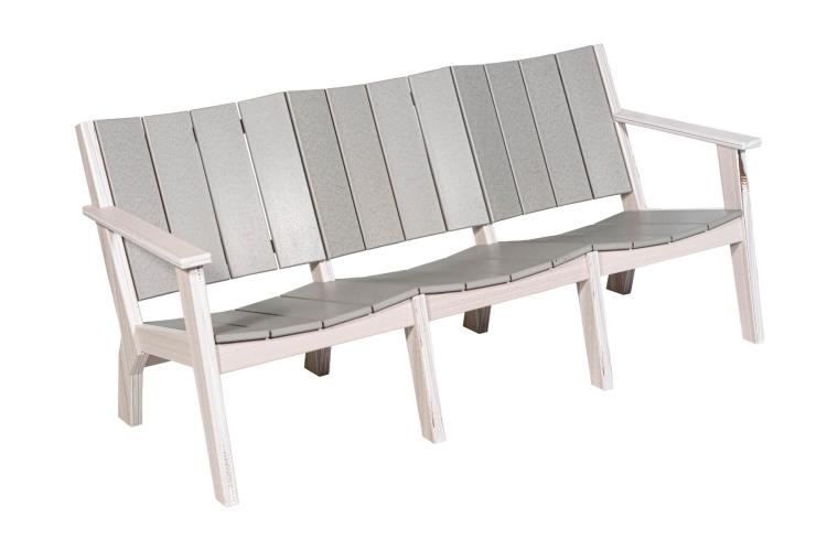 Island Sofa Gray & White Poly