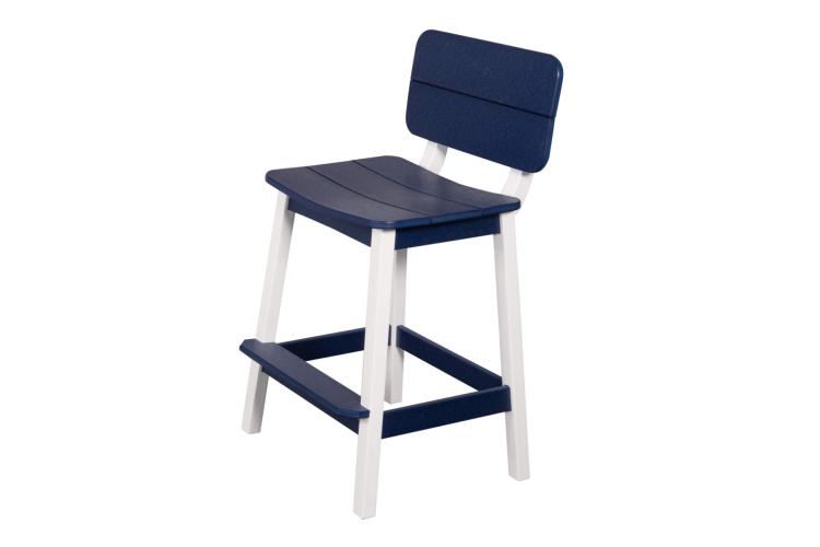 SurfAira Saddle Bar Stool with Back made of poly lumber