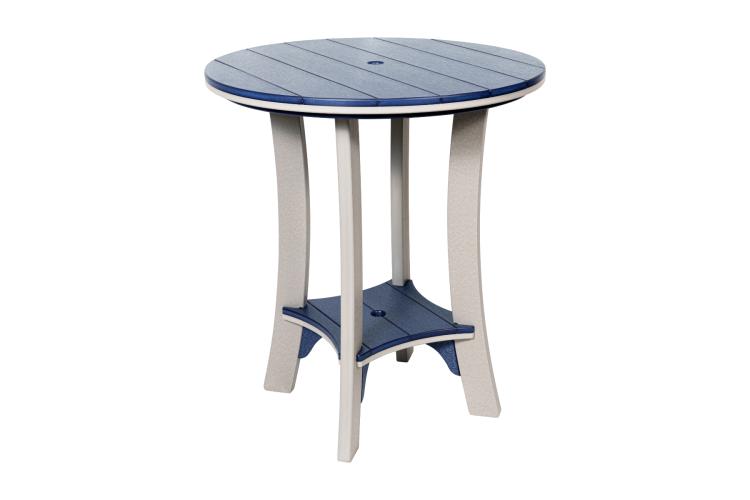Serenity 36" Round Bar Table Blue & White