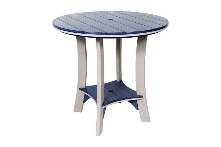 Serenity 36" Round Counter Table Blue & White