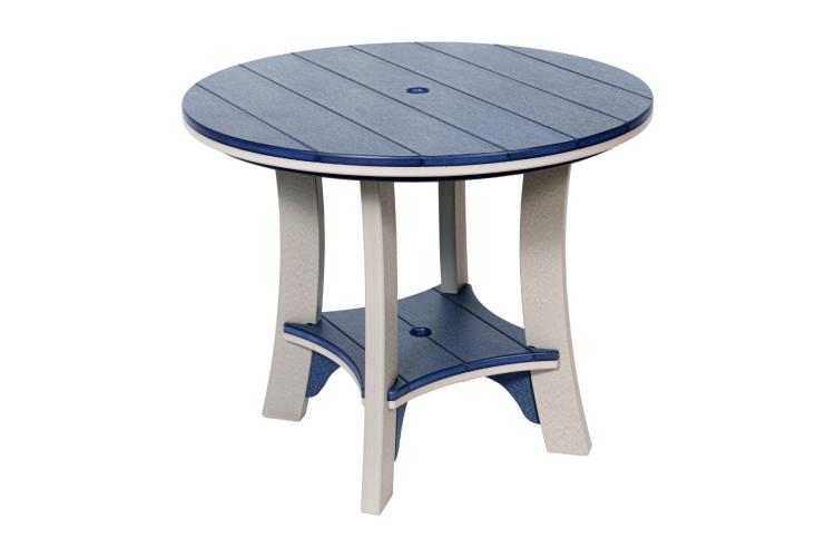 Serenity 36" Round Dining Table Blue & White