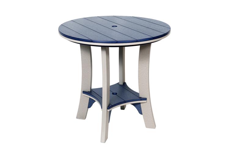 Serenity 43" Round Bar Table Blue & White