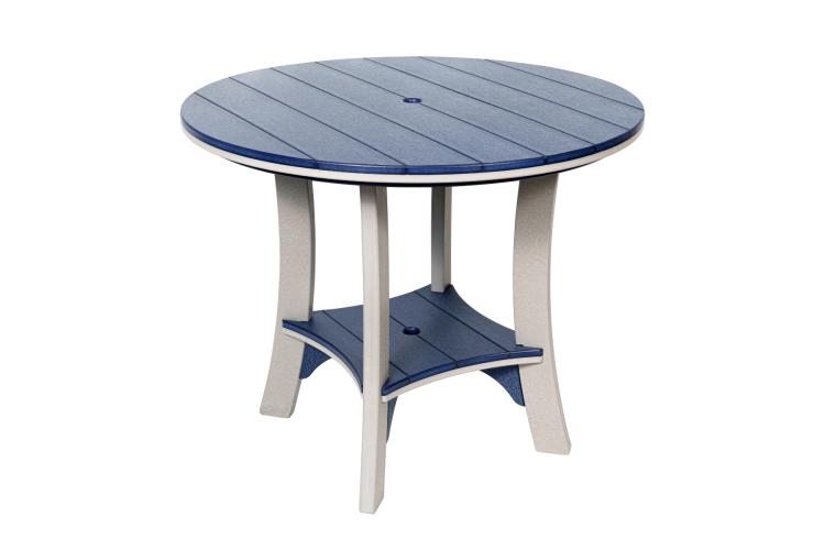 Serenity 43" Round Counter Table Blue & White