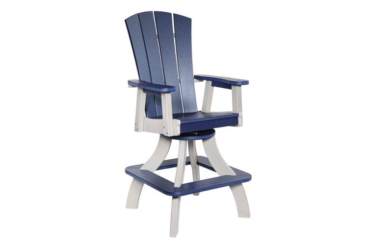 Serenity Swivel Bar Chair Patriot Blue & White