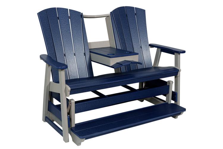 Serenity Triple Glider with Console Blue & White