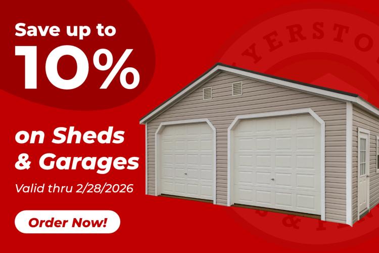 10% Off Vinyl Sheds