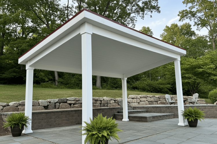12x20 Vinyl Lean-To Pavilion