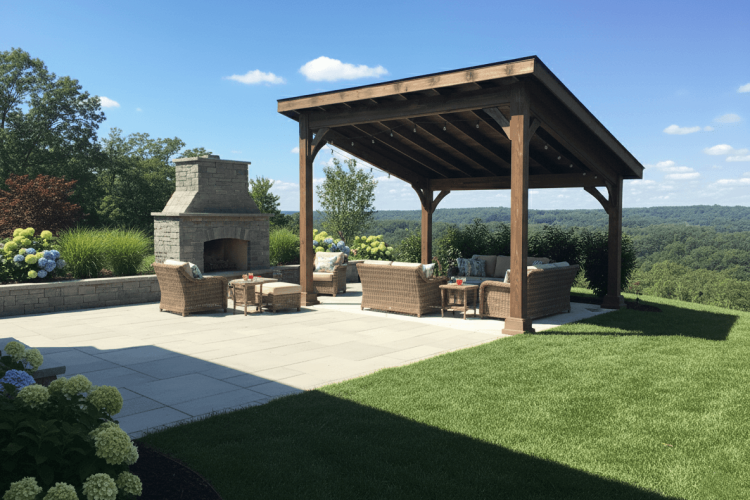 Lean-To Roof Wood Pavilion